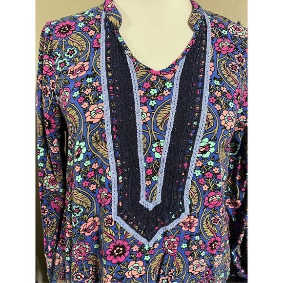 Matilda Jane Long Sleeve Floral Mini Dress Size M - Picture 2 of 4